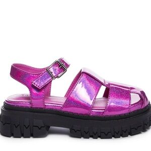 Delia’s x Doll’s Kill Pink Nostalgic Games Platform Sandals Size 11